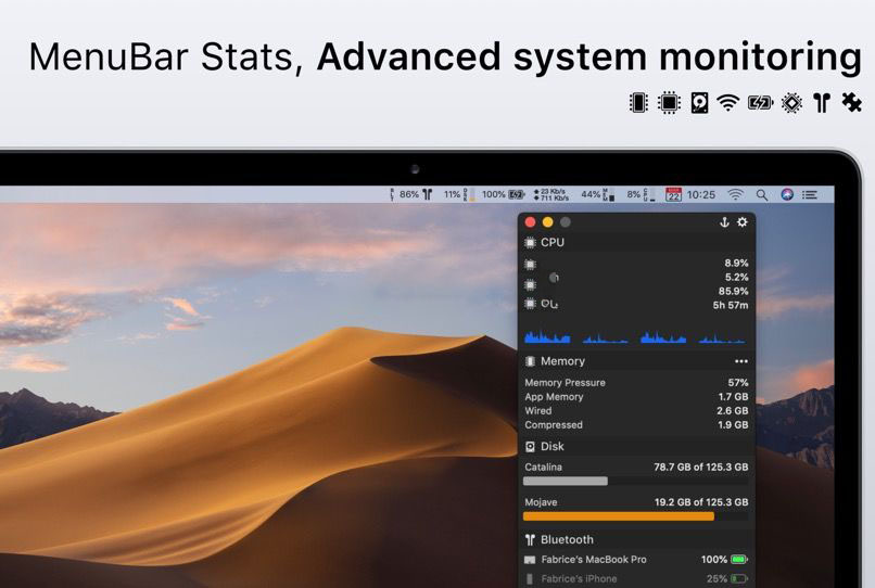 MenuBar Stats Mac截图