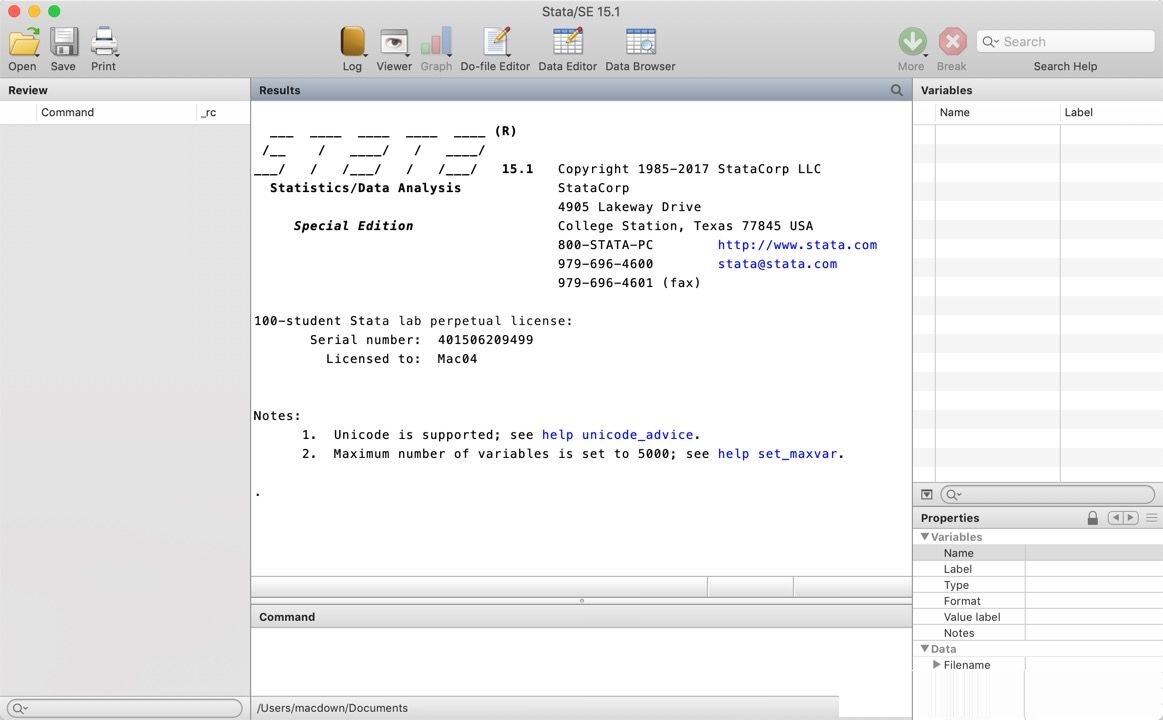 Stata 15 for Mac截图