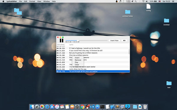 歌词编辑器mac截图