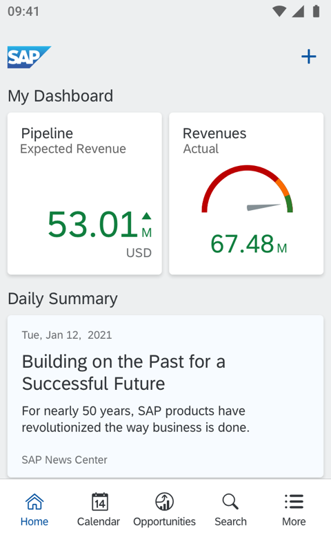 SAP Cloud for Customer截图