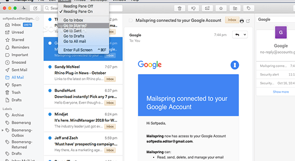 Mailspring Mac截图