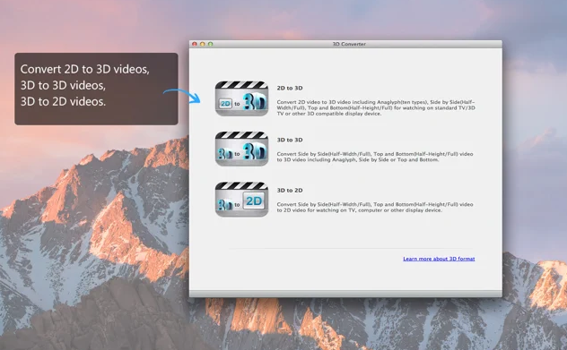 3D视频转换器 Mac截图