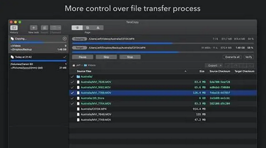 TeraCopy Mac截图