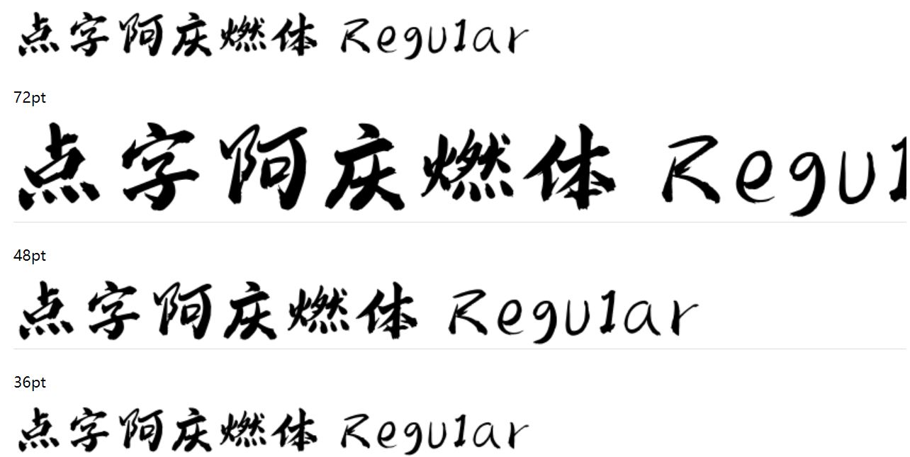 点字阿庆燃体截图