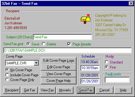 fax mail network截图