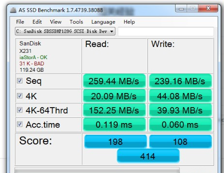 AS?SSD?Benchmark截图