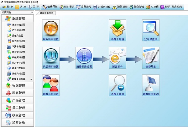 安琪美容美发管理系统软件截图