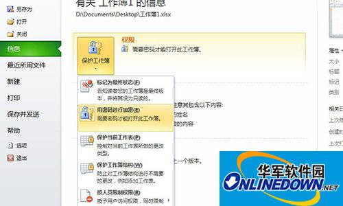 Excel2010“用密码进行加密(E)”